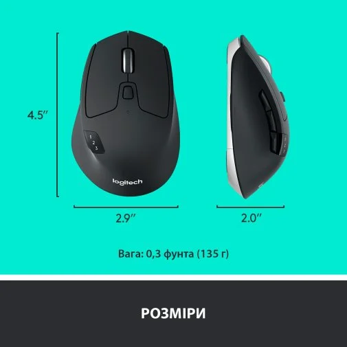 Фото: Миша Logitech M720 Triathlon Black (910-004791) № 15 | KTC