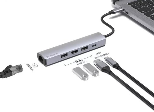 USB-хаб Proove Iron Link 5in1 Silver (HBIL00010704)