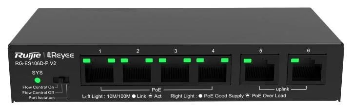 Фото: Комутатор Ruijie RG-ES106D-P V2 № 7 | KTC