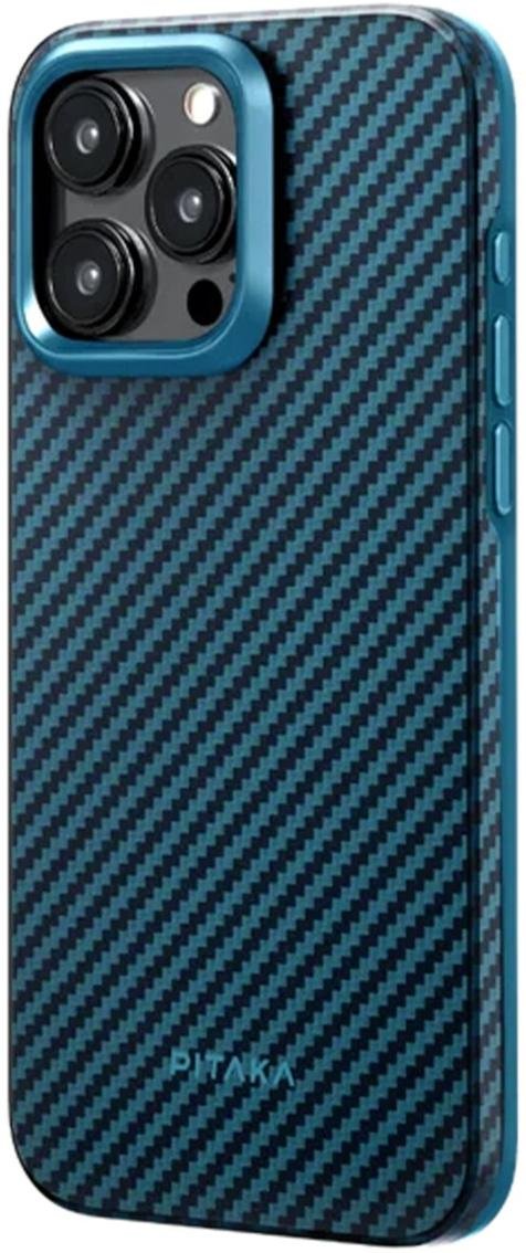for Apple iPhone 15 Pro Max - MagEZ Case Pro 4 Twill 1500D Black/Blue