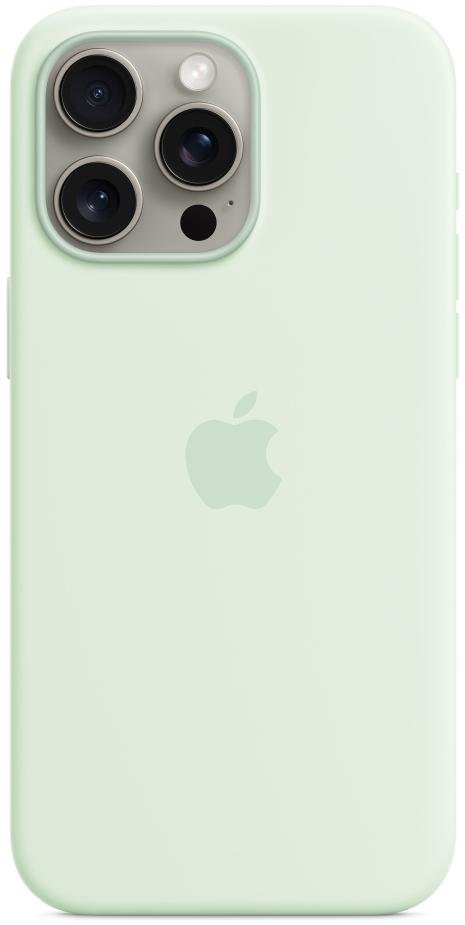 Чохол Apple for iPhone 15 Pro Max - Silicone Case with MagSafe Soft Mint (MWNQ3)