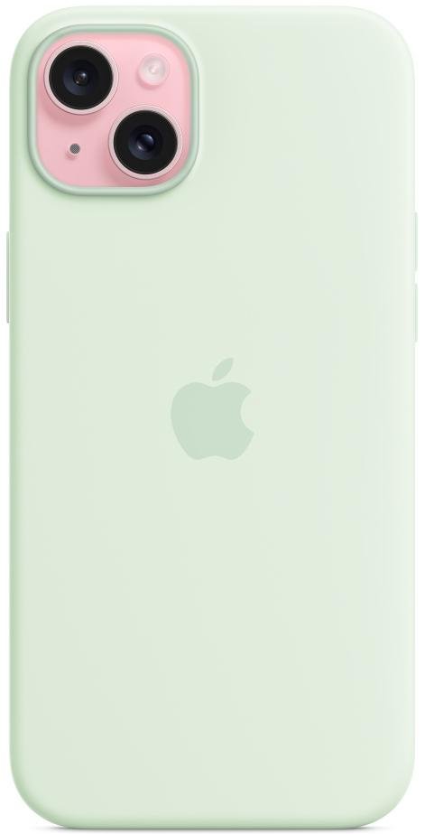Чохол Apple for iPhone 15 Plus - Silicone Case with MagSafe Soft Mint (MWNG3)
