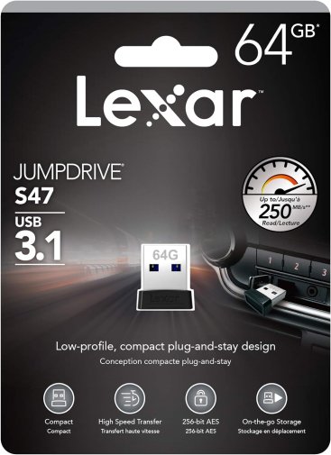 Флешка USB Lexar JumpDrive S47 64GB (LJDS47-64GABBK)