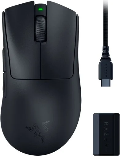 Фото: Миша Razer DeathAdder V3 Pro Black and HyperPolling Wireless Dongle (RZ01-04630300-R3WL) № 9 | KTC