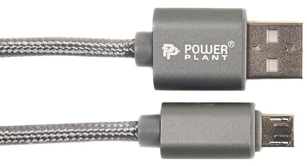 Кабель PowerPlant Quick Charge AM/MicroB 2m Gray (CA910519)