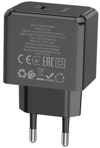 Зарядний пристрій Hoco CS13A PD 20W Black (6942007603805)