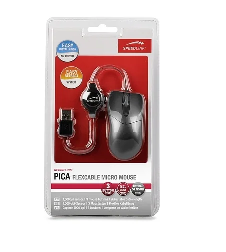 Фото: Мишка SPEEDLINK Pica Flexcable Micro темно-сіра № 5 | KTC