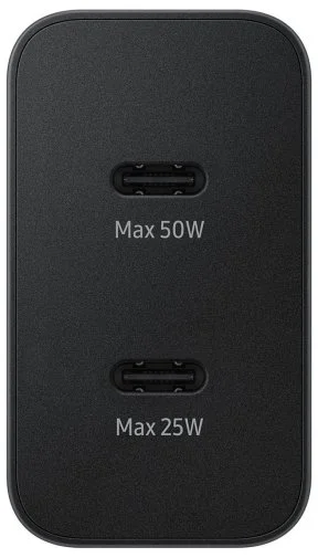 Фото: Зарядний пристрій Samsung Duo EP-T5020XBEGEU PD 50W Black with Type-C/Type-C № 7 | KTC