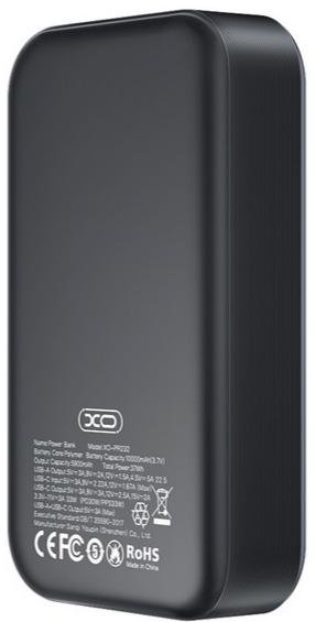 Батарея універсальна XO PR232 10000mAh 33W Black (PR232_Black)