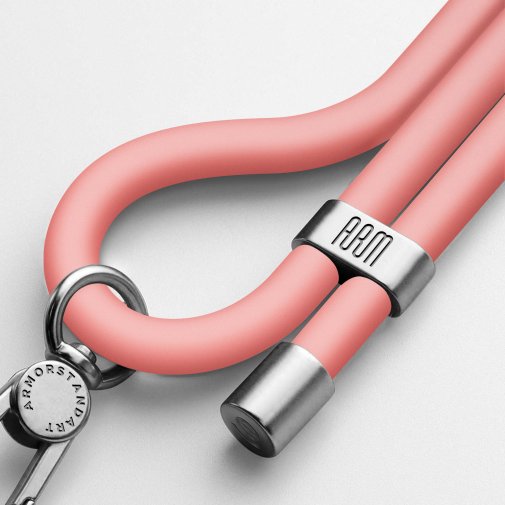 Silicone Rope Titanium Pink with Grey holder