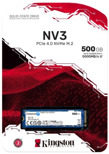 SSD: 500 Gb (M.2) Kingston NV3 2280 PCIe 4.0 x4 NVMe (R/W: 5000/3000 Mb/s)