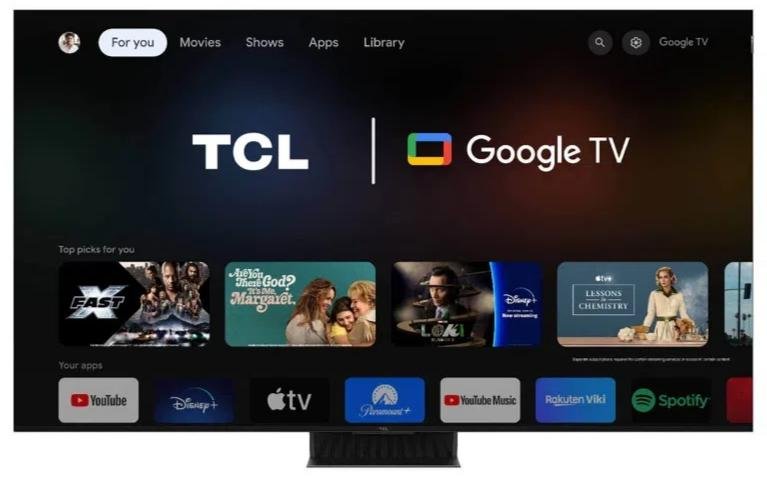 Телевізор QD-Mini LED TCL 75C855 (Google TV, Wi-Fi, 3840x2160)