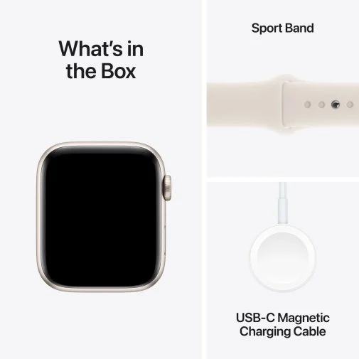 Фото: Смарт годинник Apple Watch Series SE 2 2024 GPS 40mm Starlight Aluminium Case with Starlight Sport - M/L (MXEG3) № 14 | KTC