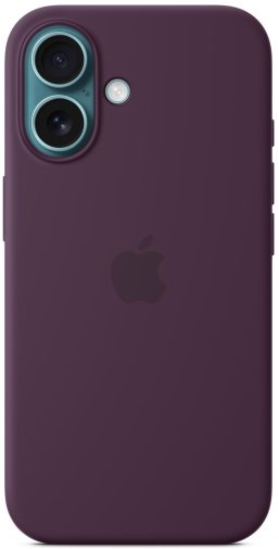 for iPhone 16 - Silicone Case with MagSafe Plum