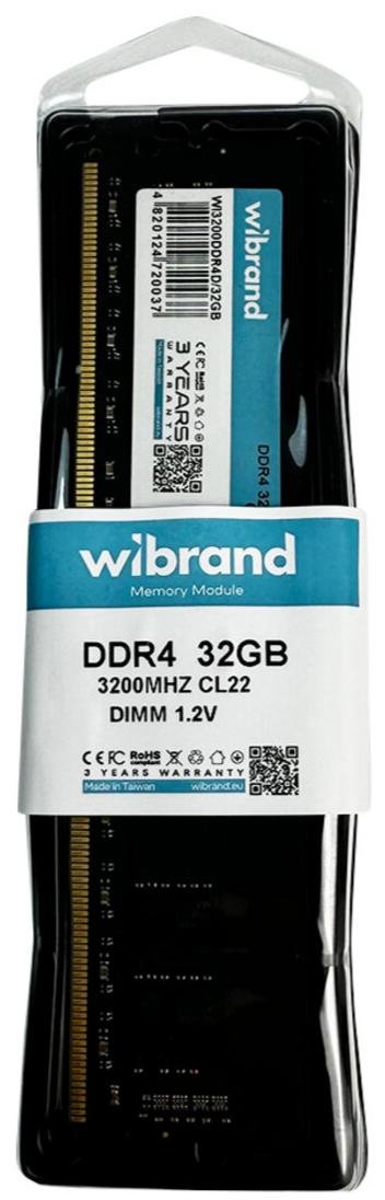 Оперативна пам’ять Wibrand DDR4 1x32GB (WI3200DDR4D/32GB)