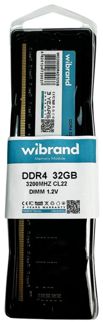 Фото: Оперативна пам’ять Wibrand DDR4 1x32GB (WI3200DDR4D/32GB) № 6 | KTC