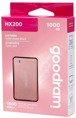 Зовнішній SSD-накопичувач GOODRAM HX200 1TB Rose Gold (SSDPR-HX200-1K0-RG)