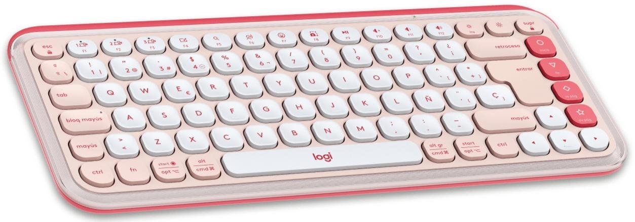 Клавіатура компактна Logitech POP Icon Combo BT Rose (920-013142)