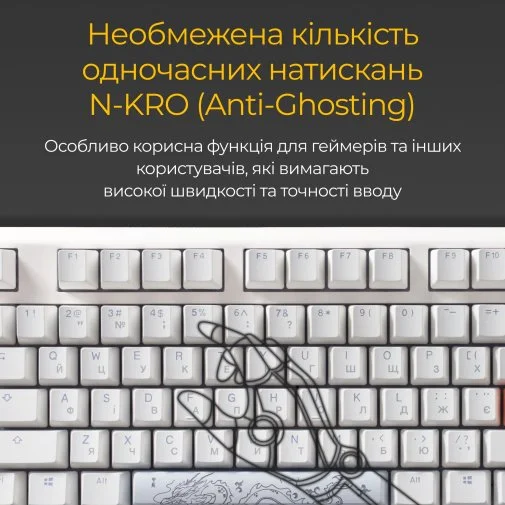 Фото: Клавіатура Ducky One 3 Cherry MX Brown RGB ENG/UKR White (DKON2108ST-BUAPXPWWWSC1) № 28 | KTC
