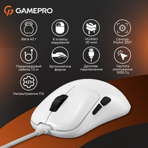 Миша GamePro GM690W White