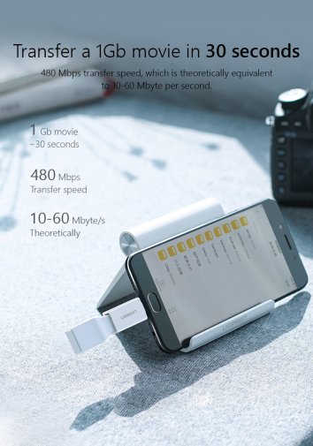 Перехідник UGREEN US195 MicroUSB / AM White (US195/30529)