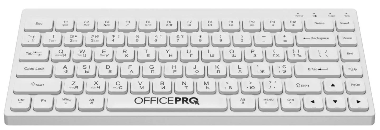 Фото: Клавіатура OfficePro SK955W Wireless White № 17 | KTC