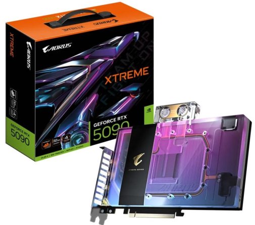 Відеокарта Gigabyte AORUS GeForce RTX 5090 XTREME WATERFORCE WB 32G (GV-N5090AORUSX WB-32GD)