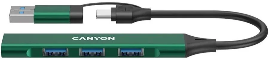 Фото: USB-хаб Canyon DS-02 Green (CNS-TDS02GR) № 9 | KTC