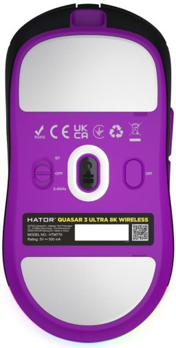 Миша Hator Quasar 3 Ultra 8K Wireless Black/Violet (HTM770)