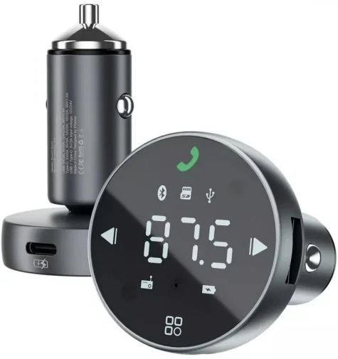 Фото: FM-Трансмітер + АЗП Proove FM Launcher Sound Sync 30W Gray № 7 | KTC