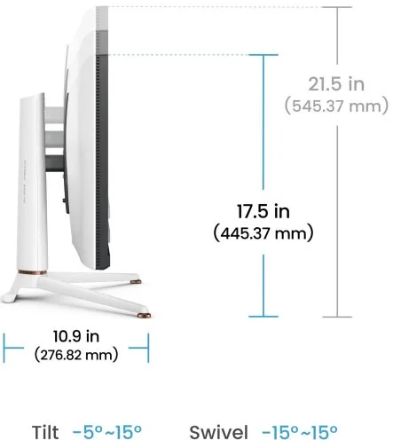 Фото: Монітор BenQ EX271U White (9H.LN2LB.TBE) - 27" IPS / 3840×2160 / 165 Гц / AMD FreeSync Premium / Pivot / HAS № 25 | KTC