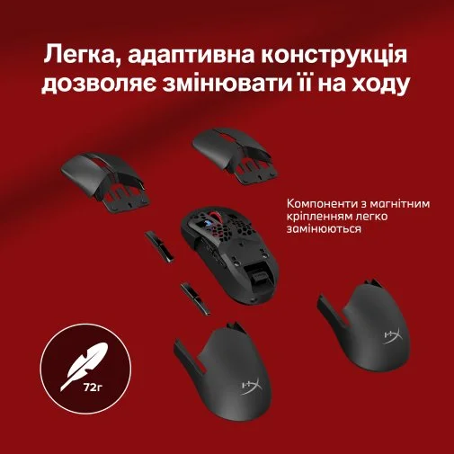 Фото: Миша HyperX Pulsefire Saga Pro WL/BT Black (A2PB2AA) № 34 | KTC