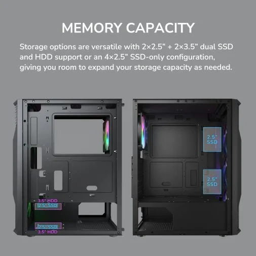 Фото: Корпус Cougar MX110 RGB Black with window № 36 | KTC