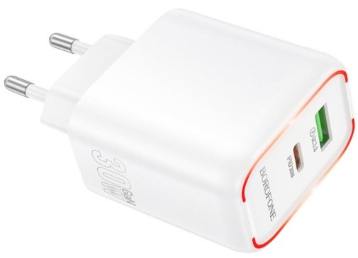 Зарядний пристрій BOROFONE BA89A Destello PD QC3.0 30W White (6941991119361)