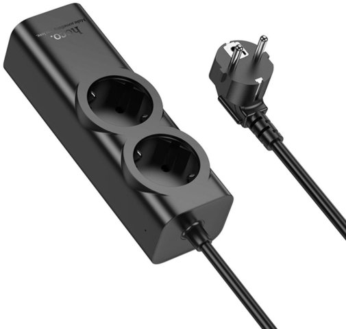 Мережевий фільтр Hoco NS10 Wisdom 4xUSB 2/2m Black (6942007638500)
