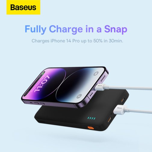 Батарея універсальна Baseus Airpow Fast Charge 10000mAh 20W Black (PPQD090001)