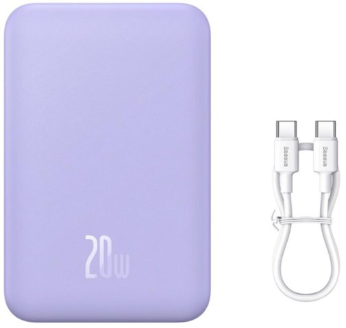 Батарея універсальна Baseus Magnetic Mini Wireless Fast Charge 20000mAh 20W Purple (PPCX150005)