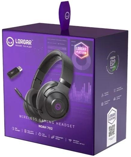 Гарнітура накладна Lorgar Noah 702 Bluetooth, Black ( Gaming )