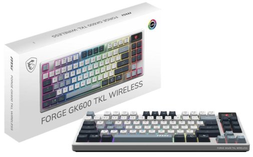 Клавіатура, MSI Forge GK600 TKL Wireless, Sky ( Gaming )