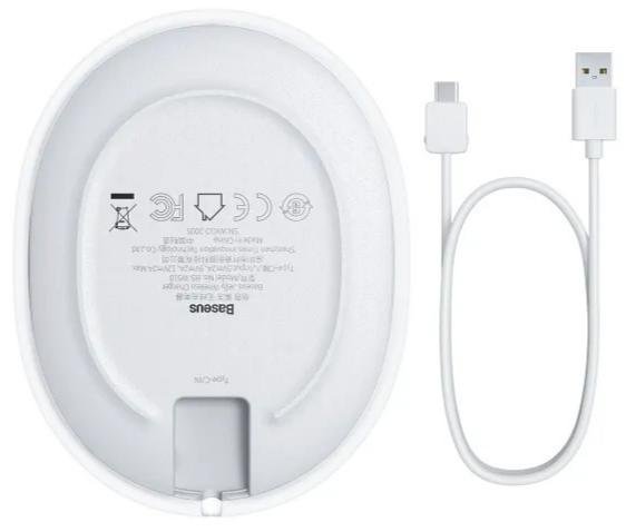 Бездротовий зарядний пристрій Baseus Jelly 15W White (WXGD-02)