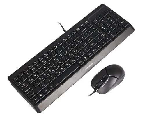 Фото: Комплект клавіатура+миша A4tech F1512 Black № 12 | KTC