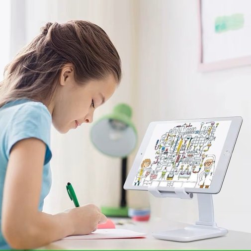 Універсальний тримач Essager Knight Foldable Desk Mobile Phone Holder Stand White (EZJZM-QSSJ02)