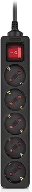 Мережевий фільтр Real-EL RS-Protect M 5/10m Black (EL122300037)