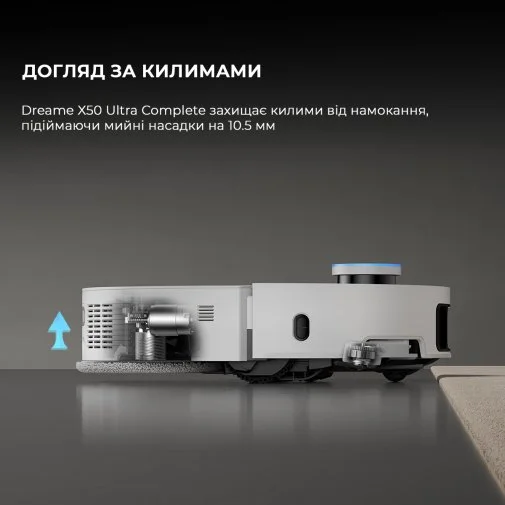 Фото: Робот-пилосос Dreame Bot X50 Ultra Complete White (RLX85CE-4-WH) № 32 | KTC
