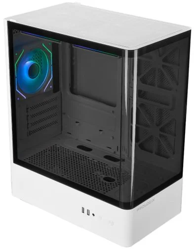 Фото: Корпус ProLogix Lumi GM-01AW Glass White with window № 12 | KTC