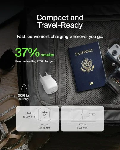 Фото: Зарядний пристрій Belkin BoostCharge Compact PD 20W White (WCA009KQWH) № 14 | KTC