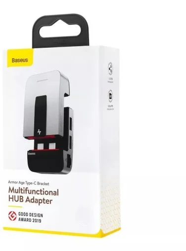 Фото: USB-хаб Baseus Multifunctional Armor Age Type-C Bracket Gray (CAHUB-AJ0G) № 11 | KTC
