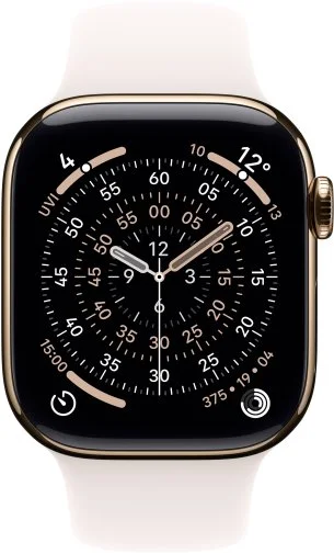 Фото: Смарт годинник Apple Watch 11 GPS LTE 46mm - Gold Titanium Case with Light Blush Sport Band - M/L (MFD64) № 10 | KTC