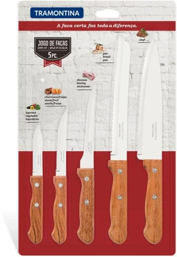 Фото: Набір ножів Tramontina DYNAMIC 5pcs Brown (22399/082) № 6 | KTC