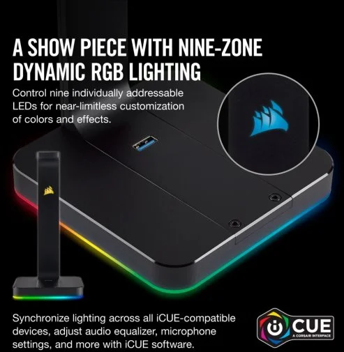 Фото: Універсальний тримач Corsair ST100 RGB (CA-9011167-EU) № 12 | KTC